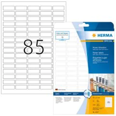 HERMA etiquettes blanches résistantes aux intempéries 37 x 13 mm 10917