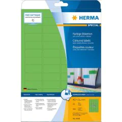 4369 HERMA  Étiquettes adhésives - Multi-usages - 45,7 x 21,2 mm. - Vert