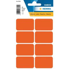 HERMA : Lot de 40 étiquettes adhésives - 26,0 x 40,0 mm - Rouge 3692