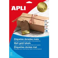 Visuel Étiquettes adhésives - 63,5 x 29,6 mm - Or AGIPA