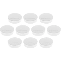 Photo Lot de 10 Aimants ronds - 25 mm - Blanc : MAGNETOPLAN 1664500
