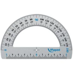 MAPED : Rapporteur en aluminium anodisé - 180°