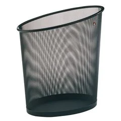 Corbeille à papier 18 litres en métal - Noir ALBA Mesh