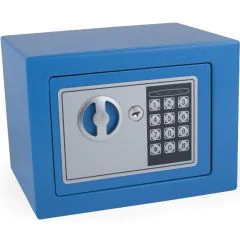 Mini Coffre-fort Serrure à code - 6 L - Bleu PAVO