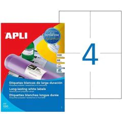 Photo Étiquettes adhésives spéciales intempéries - 105 x 148,5 mm AGIPA