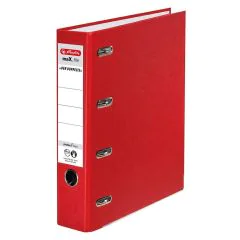Photo Classeur à levier double 4 anneaux - Dos de 75 mm - Rouge : LEITZ 1012-00-25