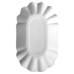 Photo Barquette à frites ovale - 90 x 160 x 30 mm PAP STAR Pure