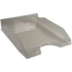 Photo Corbeille à courrier Ecotray - Gris Translucide EXACOMPTA Office Image