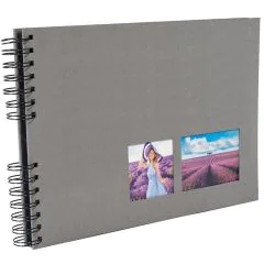 Photo Album photos à spirales - 320 x 220 mm - Gris EXACOMPTA Milano