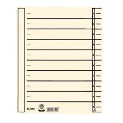 Photo Lot de 100 Intercalaires en carton - 240 x 300 mm - Chamois : LEITZ - 1657-00-11