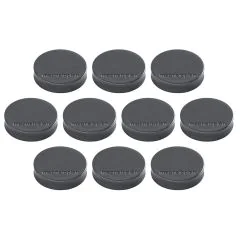 Photo Lot de 10 Aimants ronds Ergo - 30 mm - Gris : MAGNETOPLAN 16640101