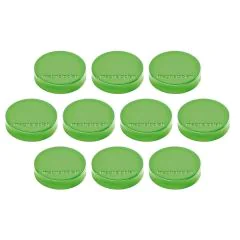 Photo Lot de 10 Aimants ronds Ergo - 30 mm - Vert : MAGNETOPLAN 16640105