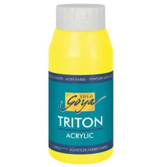 Photo Peinture acrylique Triton Acryl Basic - 750 ml - Jaune Citron C. KREUL  flacon