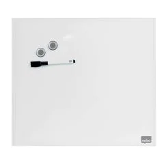 Photo Tableau magnétique en verre Diamond - 450 x 450 mm - Blanc : NOBO 1903957