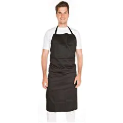 Photo Tablier en coton - Avec bavette - Noir - 950 x 1000 mm HYGOSTAR Image
