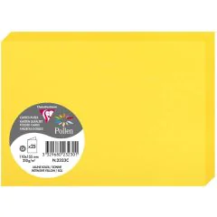 Photo Cartes double en papier - 110 x 155 mm C6 - Jaune soleil - CLAIREFONTAINE Pollen