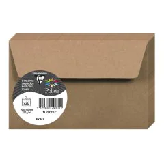 Photo POLLEN : Lot de 20 Enveloppes - 90 x 140 mm - Papier Kraft 