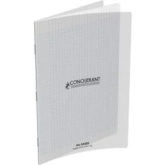 Photo Cahier Séyès / Grands carreaux - Polypro Incolore - 96 pages - 240 x 320 mm CONQUERANT