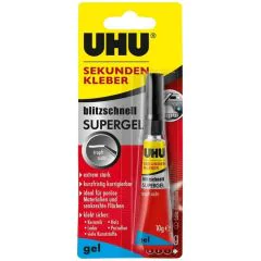 Photo Tube de colle instantanée Gel - 10 g UHU Power Glue SuperGel 