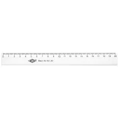 Photo WEDO : Règle plate en plastique - 200 mm 52 20