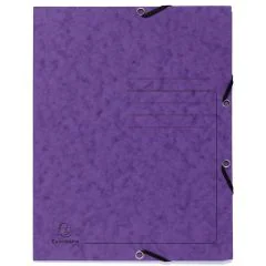 Photo Chemise imprimée à élastiques - 3 rabats - Violet EXACOMPTA