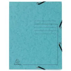 Photo Chemise imprimée à élastiques - 3 rabats - Turquoise EXACOMPTA