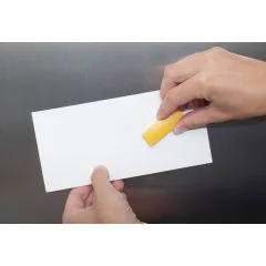 Photo MAUL : Lot de 10 aimants rectangulaires - 54 x 19 mm - Jaune