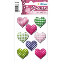 Photo HERMA : Lot de 8 stickers MAGIC - Coeurs - 6288