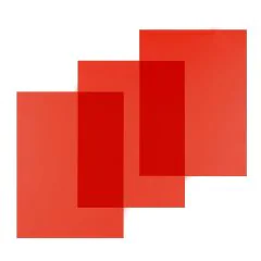 Photo Couvertures pour reliure A4 - PVC 0,20 mm - Rouge transparent PAVO 8009008