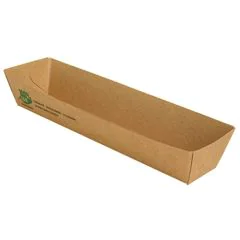 Photo Barquette pour snack - 185 x 35 x 30 mm PAP STAR Pure