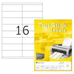 Photo couverture Étiquettes adhésives blanches - 105 x 35 mm : TOP STICK Lot de 1600