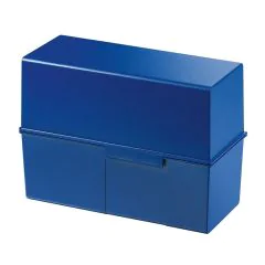 Photo Boite pour fiches en plastique - Format A5 - Bleu : HAN 975-14 