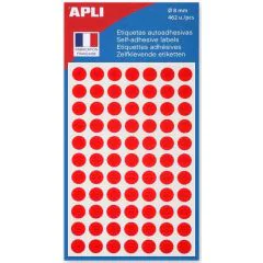 Photo Pastilles adhésives 8 mm - Rouge AGIPA 111833