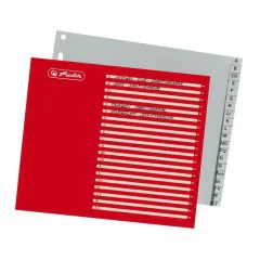 Photo Jeu de 20 Intercalaires alphabétiques en plastique - 225 x 180 mm : HERLITZ 10843514 
