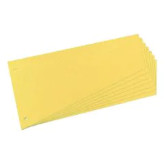 Photo Intercalaires trapèze en carton - 230 x 120 mm - Jaune : HERLITZ Lot de 100 réf. 10838381
