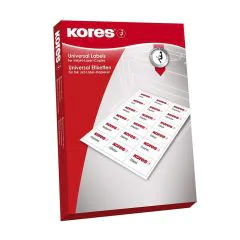 photo Étiquettes adhésives blanches - 105 x 41 mm : KORES L10541