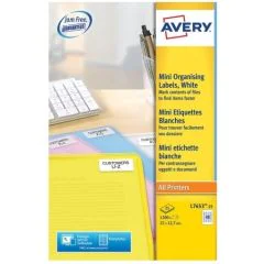 Mini-étiquettes - 22 x 12,7 mm - Blanc AVERY L7653