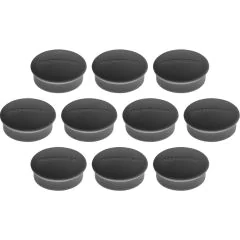 Photo Lot de 10 Aimants ronds - 20 mm - Noir : MAGNETOPLAN 1664612