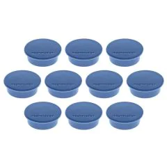 Photo Lot de 10 Aimants ronds - 40 mm - Bleu foncé : MAGNETOPLAN 1662014