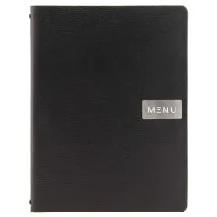 Protège-menus A4 - Cuir - Noir SECURIT Raw Image