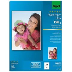 Photo Papier photos Ultra A4 - Satiné - 190 g/m² SIGEL IP669