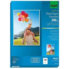 Photo SIGEL IP712 : Lot de papiers photos Brillant Everyday Plus - Format A4 - 200 g/m²