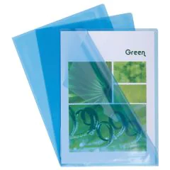 EXACOMPTA : Pochettes à coins A4 en pvc lisse - Bleu