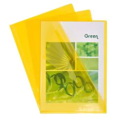 EXACOMPTA : Pochettes à coins A4 en pvc lisse - Jaune