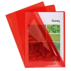 EXACOMPTA : Pochettes à coins A4 en pvc lisse - Rouge