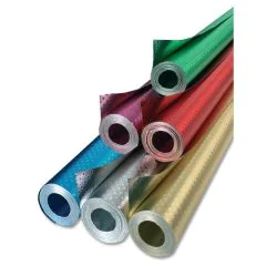 Feuille d'Aluminium - Petites étoiles - Bleu 500 mm x 10 m : FOLIA Image