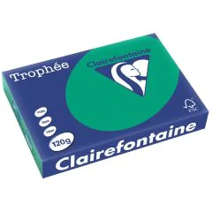 Ramette de papier de 250 feuilles A4 120g - Vert Sapin : CLAIREFONTAINE Trophée Photo
