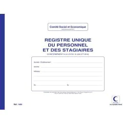 Registre unique du personnel et stagiaire - 1464 ELVE Couverture