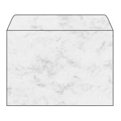 SIGEL DU202 : Lot de 25 enveloppes marbrées - 162 x 229 mm - Gris 