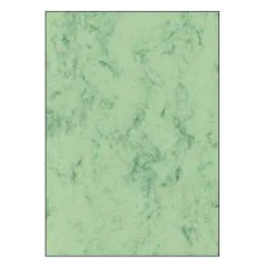 SIGEL DP263 : Lot de 100 feuilles marbrées - Format A4 - Vert
